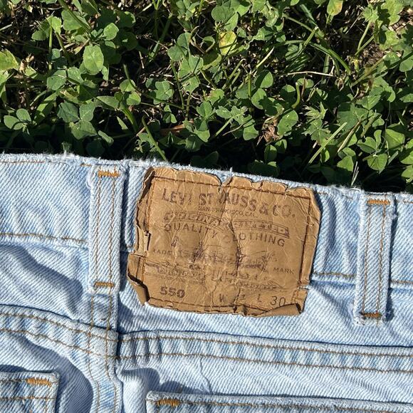 VTG Levi's 550 31x30 Blue Faded Made in USA Orange Tab 1993 Grunge Skater Taper - Picture 7 of 10
